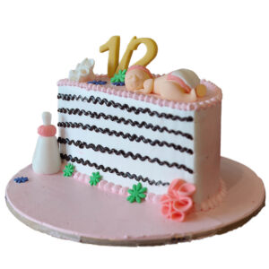 6 Months Birthday Cake