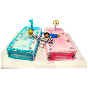 6 Months Birthday Cake