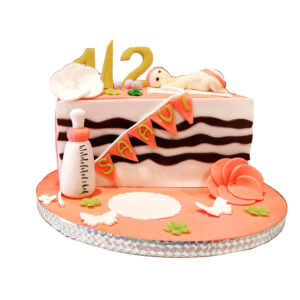 6 Months Birthday Cake