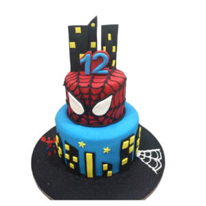 Spiderman 2 Tier Cake by 15 AD Bakery
