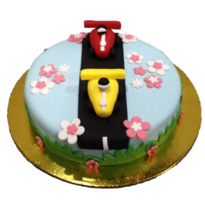 Car Racing Theme Cake