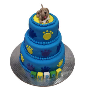 3 Tier Dog Theme Cake