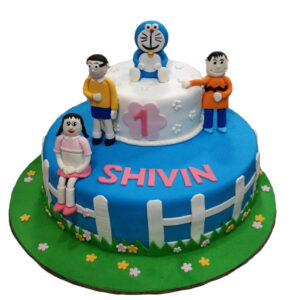 2 Tier Doraemon Cake