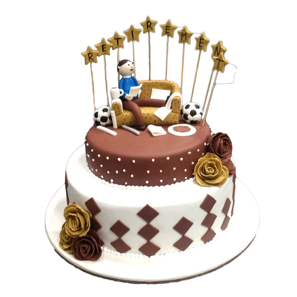 2 Tier Retirement Cake