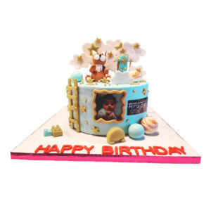 Teddy Bear Photo Fondant Cake