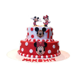 2 Tier Mickey & Minnie Cake