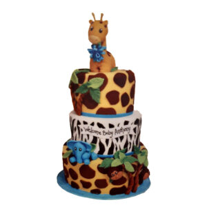3 Tier Jungle Theme Cake