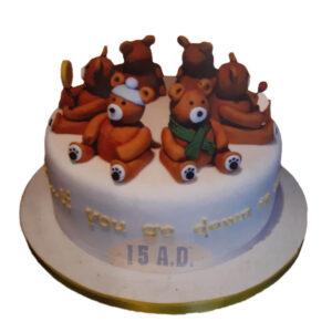 6 Teddy Bears Cake