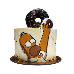 Doughnut Simpsons Theme Cake
