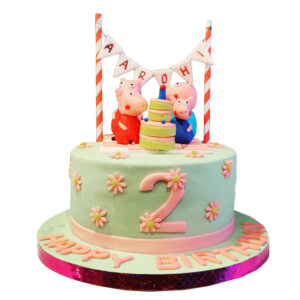 Peppa Pig Theme Cake by 15 AD Bakery