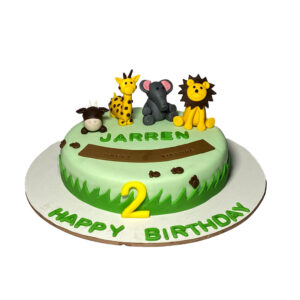 Jungle Theme Fondant Cake by 15 AD Bakery