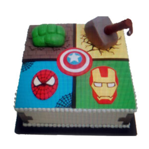 Super Hero Cake by 15 AD Bakery