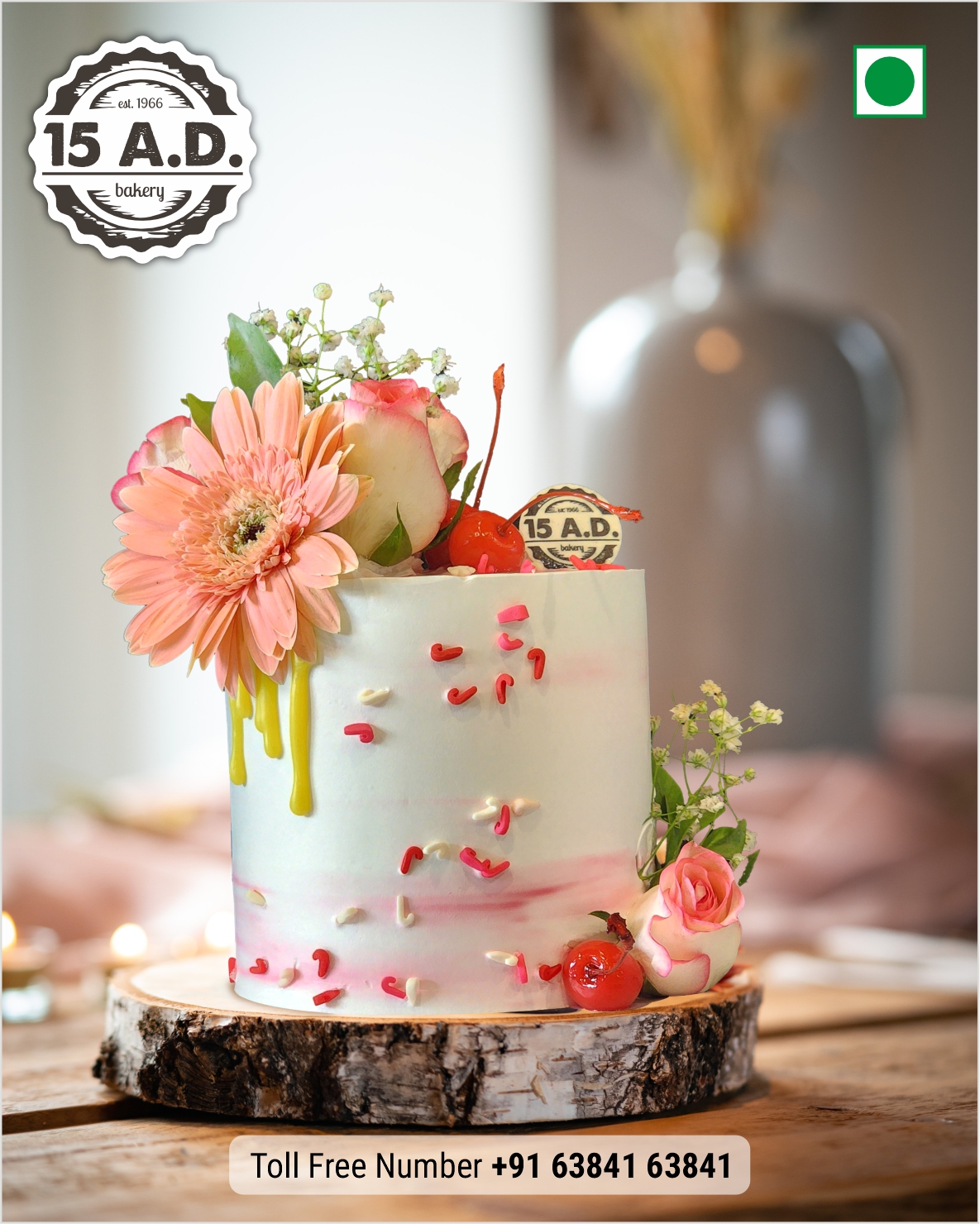 Floral Cake by 15 AD Bakery