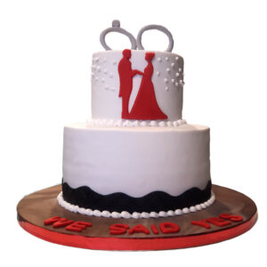 2 Tier Engagement Cake