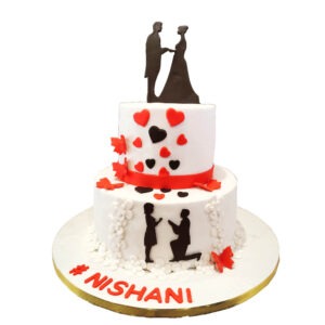 2 Tier Engagement Cake