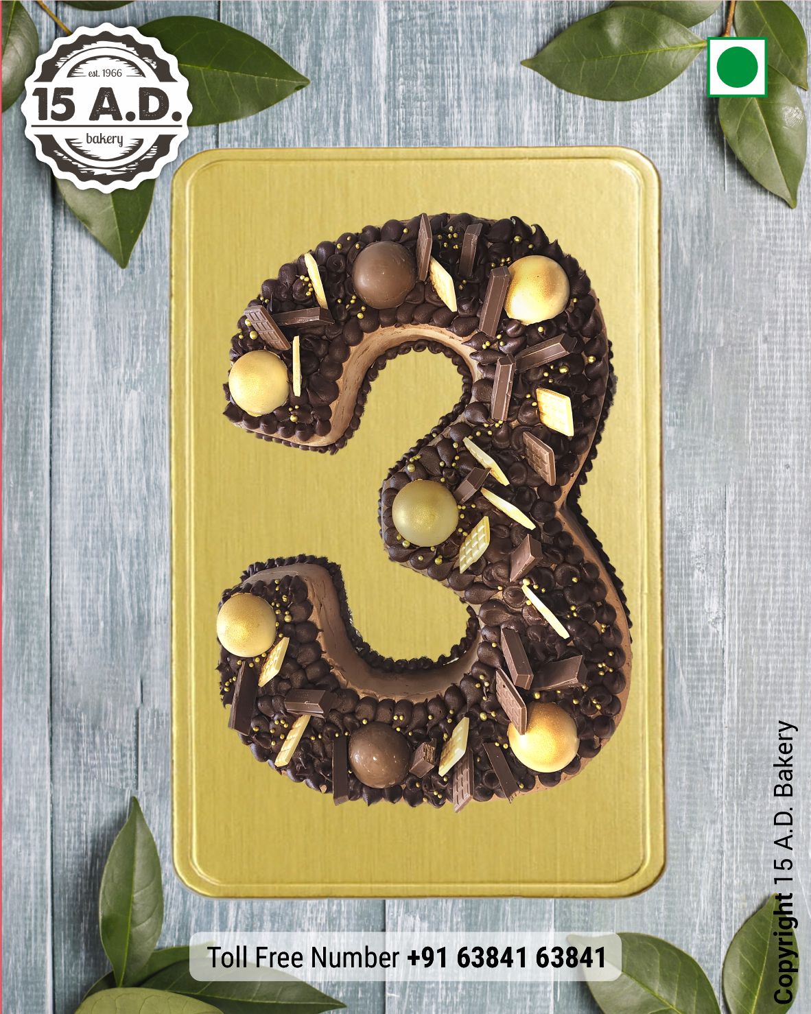 Number & Alphabet Cake by 15 AD Bakery