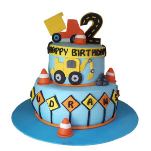 2 Tier JCB Cake