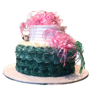 2 Tier Floral Cake