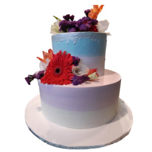 2 Tier Floral Cake