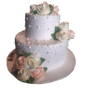 2 Tier Floral Cake