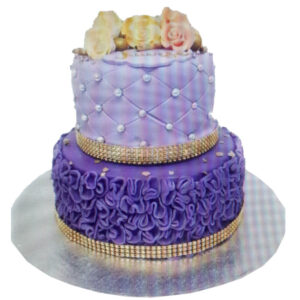 2 Tier Self Designed Floral Cake