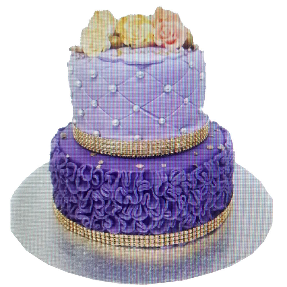 2 Tier Self Designed Floral Cake