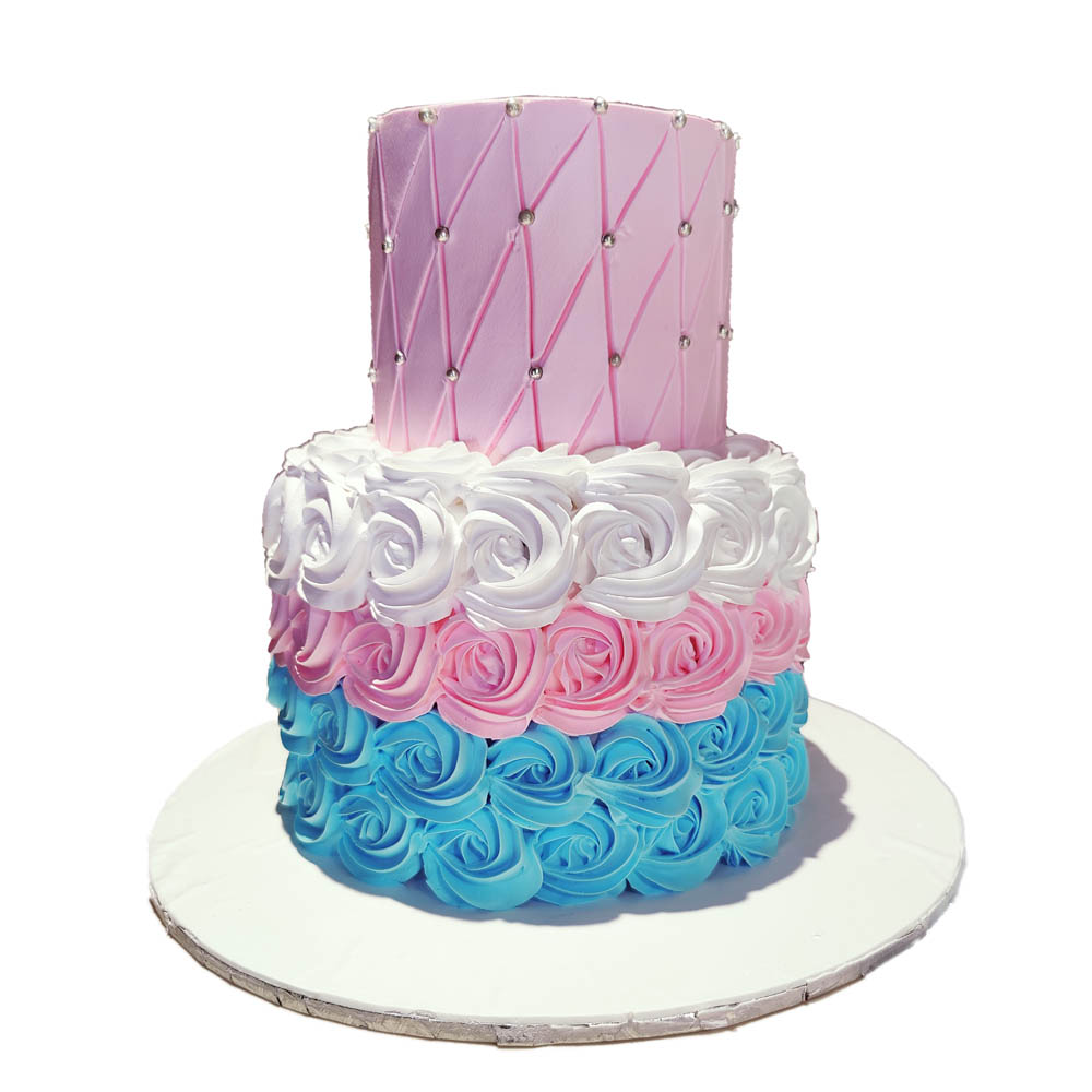 2 Tier Floral Cake