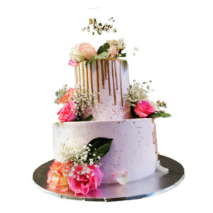 2 Tier Fresh Flower Cake