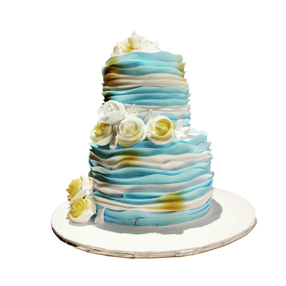 2 Tier Floral Cake