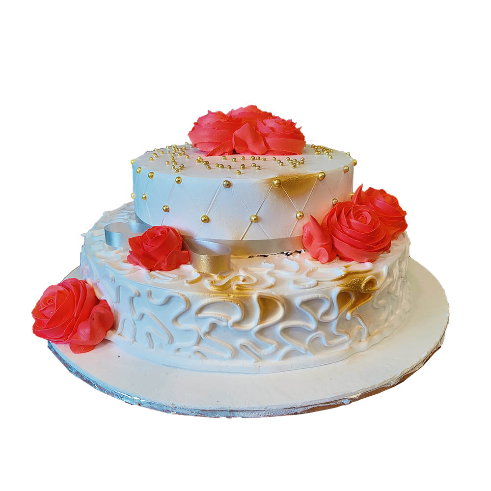2 Tier Floral Cake