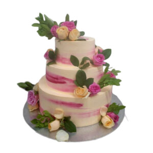 3 Tier Pink Pastel Cake