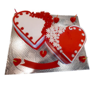 2 Hearts Cake