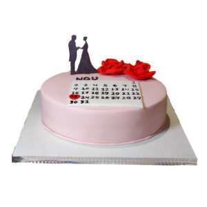 Anniversary Cake with Calendar