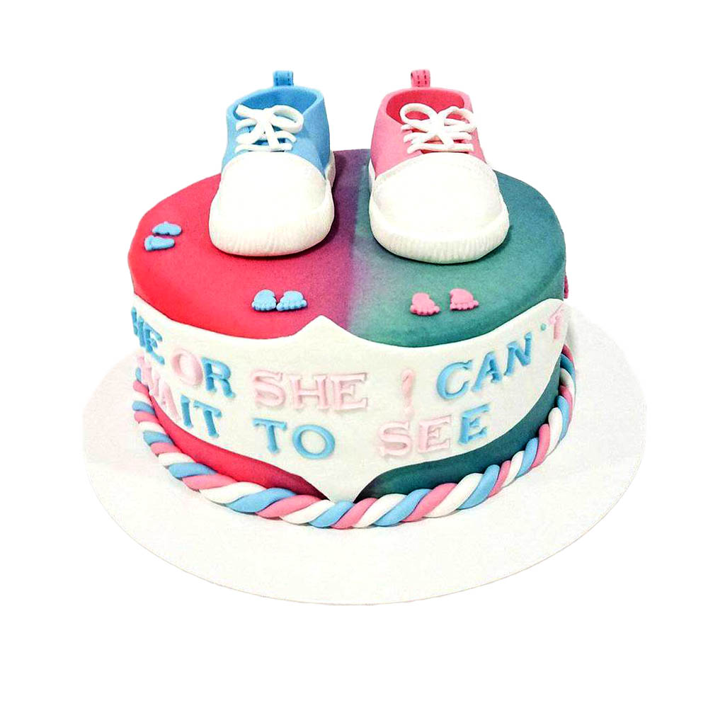 Baby Shower 2 Shoe Cake