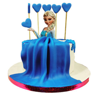 Elsa Blue Doll Cake
