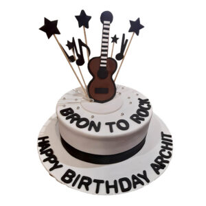 Guitar Music Theme Cake
