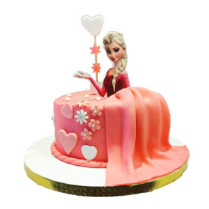 Elsa Pink Doll Cake