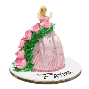 Pink Floral Doll Cake