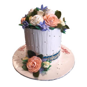 White Floral Cake