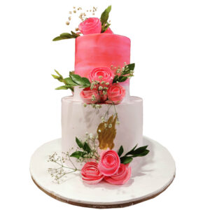 2 Tier Floral Cake