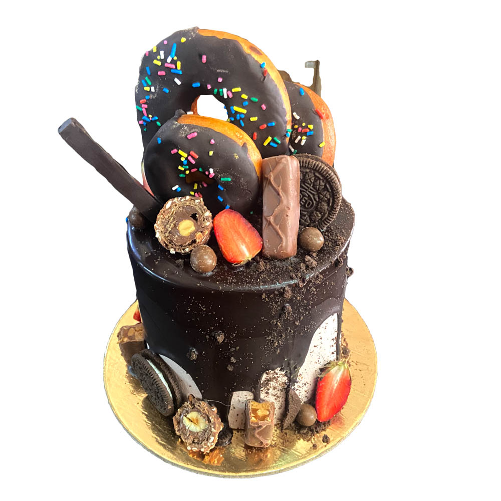 Designer Chocolate Doughnuts Cake