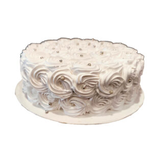Designer White Round Cake