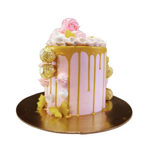 Designer Floral Drip Cake with Rocher Chocolate