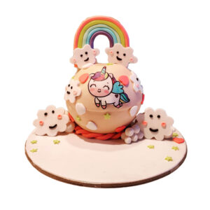 Baby Unicorn Pinata Cake