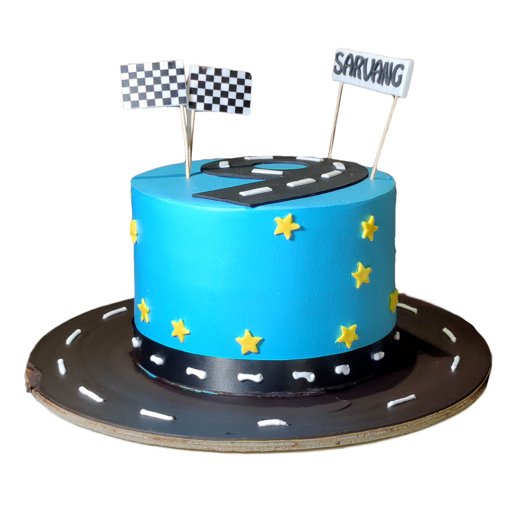 Racing Track Theme Cake