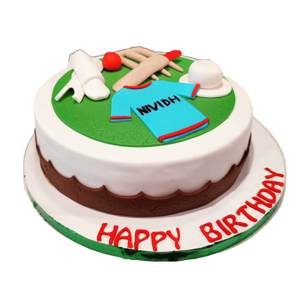 Cricket Theme Cake