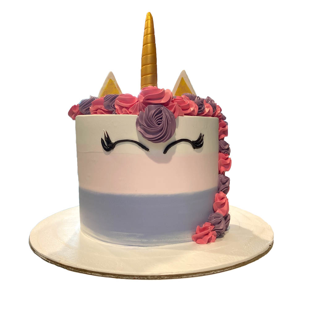 Tri Color Unicorn Theme Cake